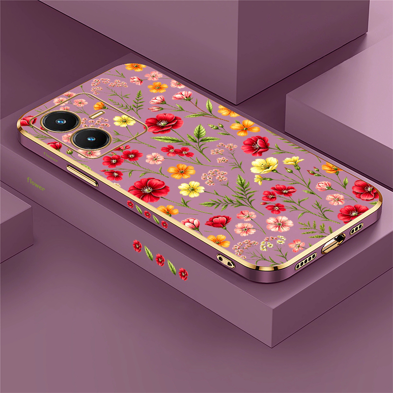Vivo V40 - Cute Flower Pattern Case For Vivo