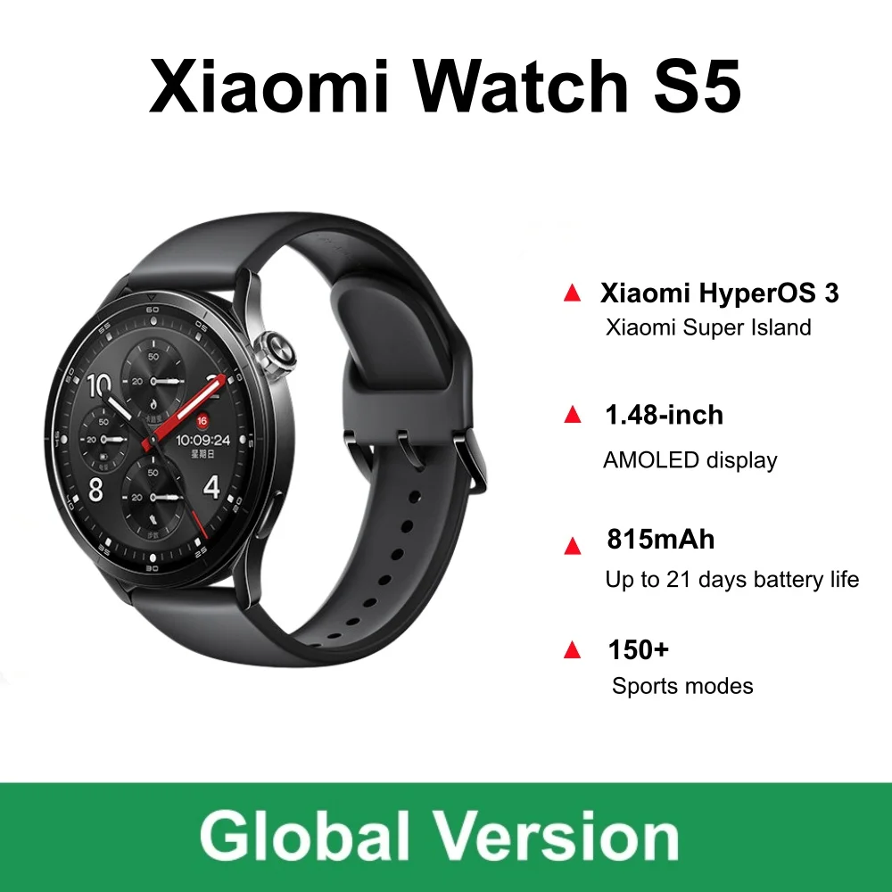 Fall Detection Watch - Global Version Xiaomi Watch S5 Smartwatch