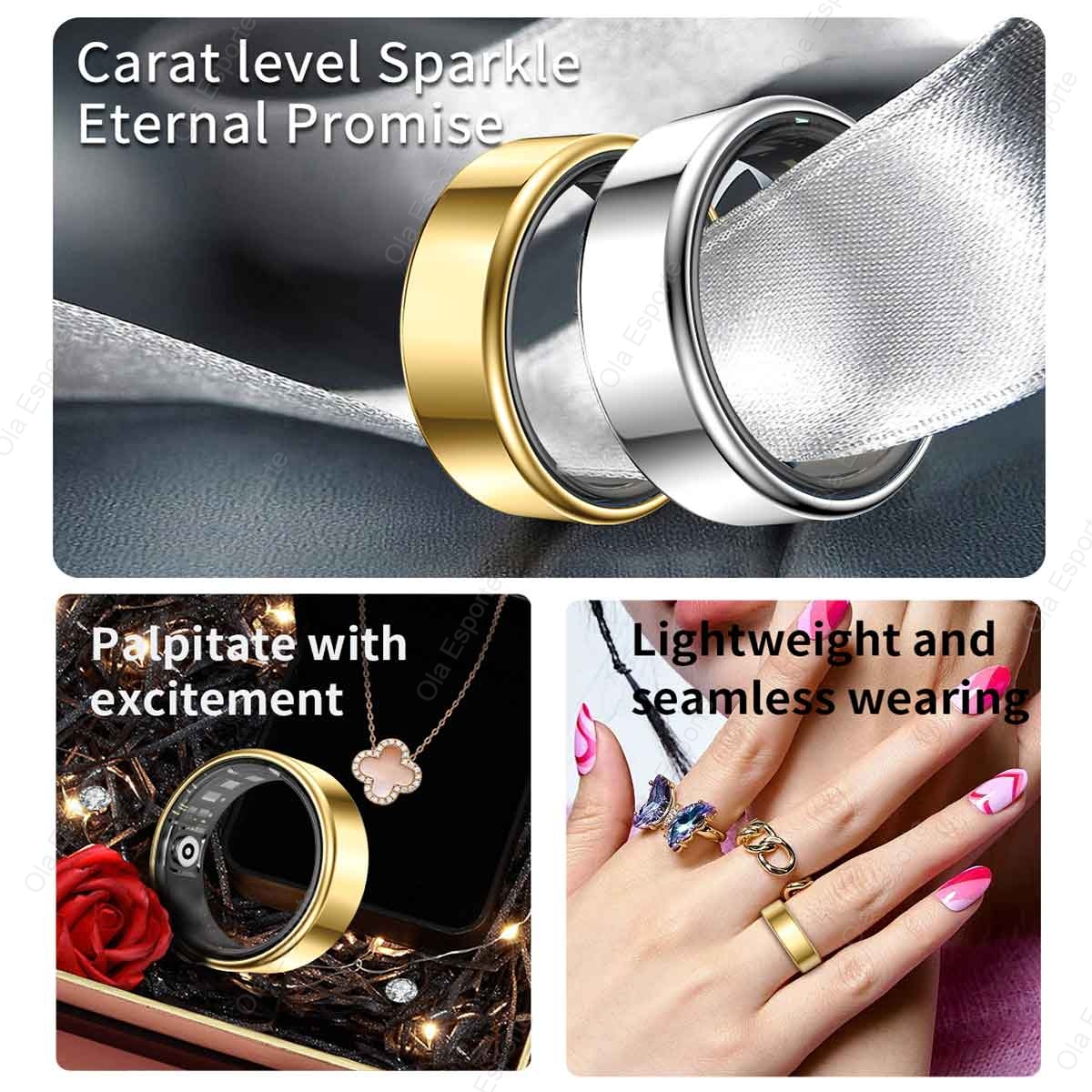 R09 Smart Ring Men Women with  - огляд і ціна Temperature Ring Skin