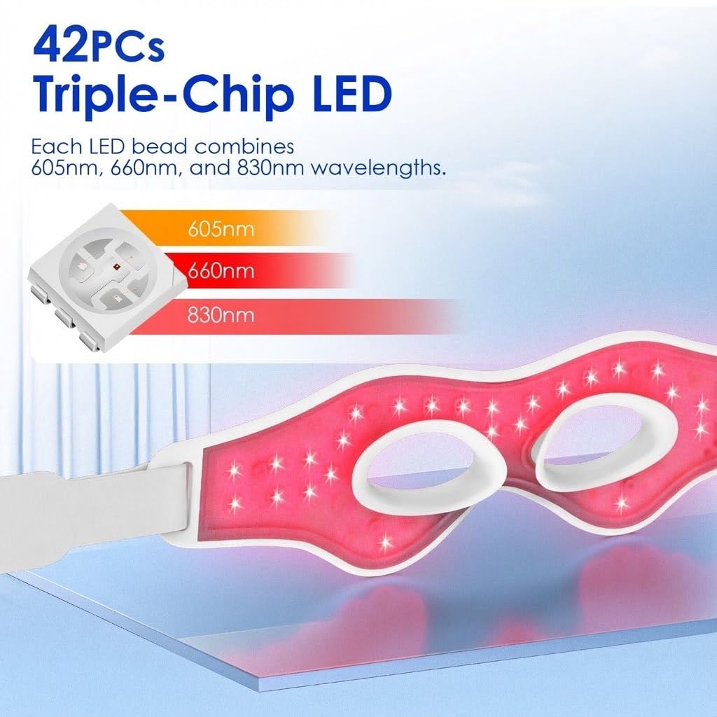 3D Red Light EMS Eye Massager  - огляд і ціна Light Therapy Glasses